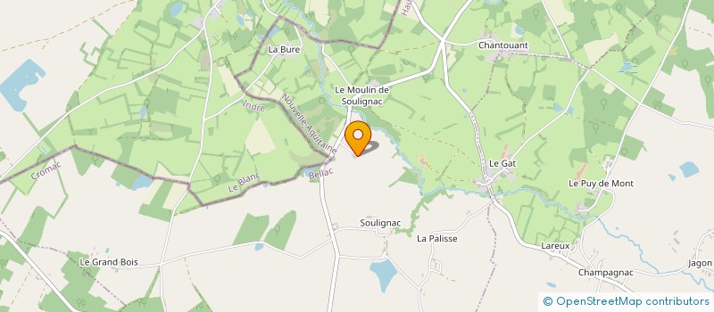 localisation de l'entreprise GAEC FERME DE LA COULINIERE à CROMAC