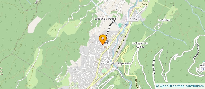 localisation de l'entreprise GAEC FERME DE LA GRANGETTE à LA CHAPELLE-DU-BARD