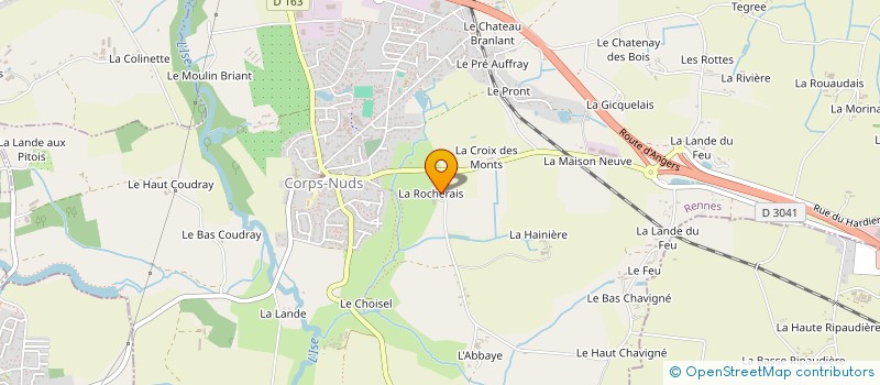 localisation de l'entreprise GAEC FERME DE LA ROCHERAIE  CORPS-NUDS