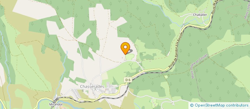 localisation de l'entreprise GAEC FERME DE PRAT CLAUX  MONT LOZERE ET GOULET