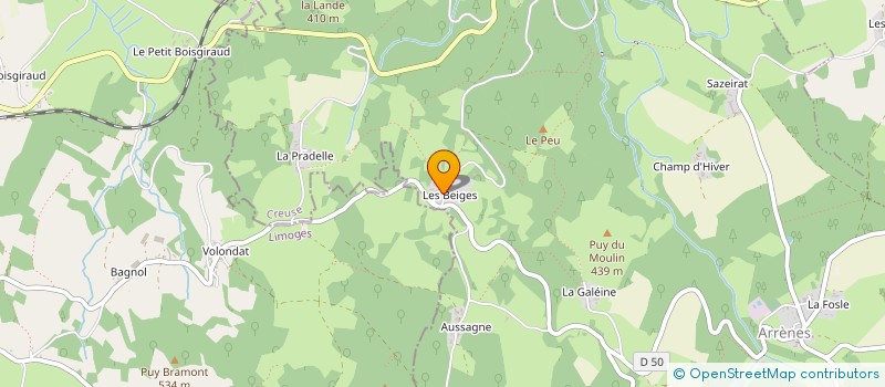 localisation de l'entreprise GAEC FERME DES BEIGES à ARRENES