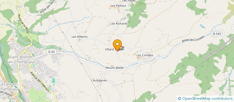 localisation de l'entreprise GAEC FERME DES BICHOUX  SAINT-BONNET-EN-CHAMPSAUR