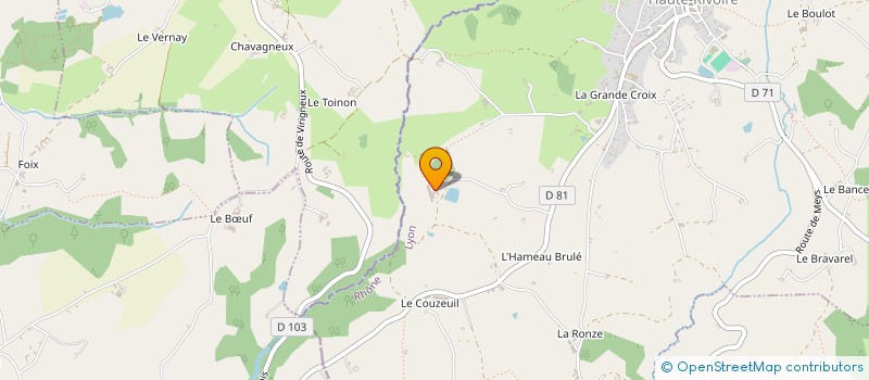 localisation de l'entreprise GAEC FERME DES FOUILLOUSES  HAUTE-RIVOIRE