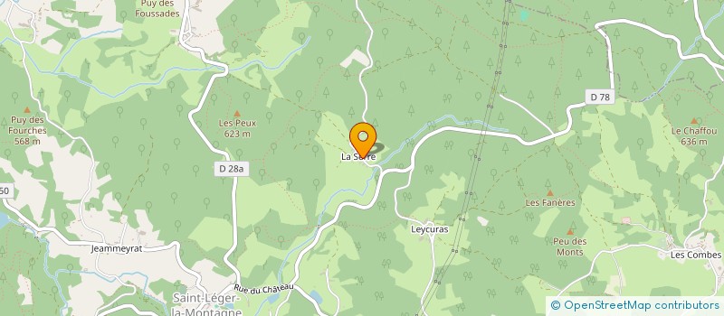 localisation de l'entreprise GAEC FERME DES HIGHLANDS  SAINT-LEGER-LA-MONTAGNE