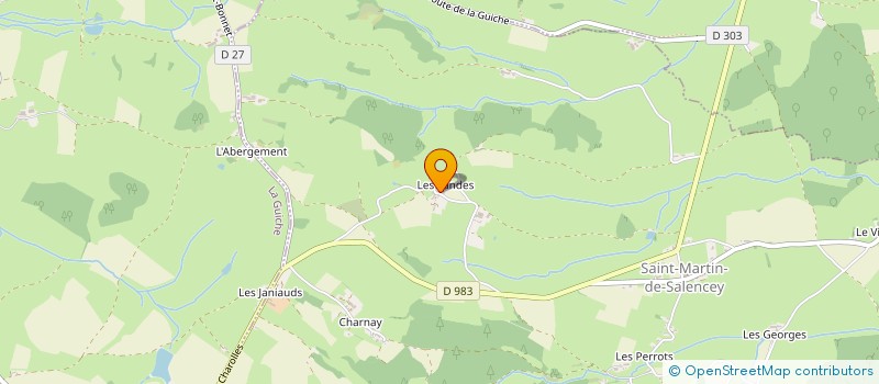localisation de l'entreprise GAEC FERME DES LANDES à SAINT-MARTIN-DE-SALENCEY