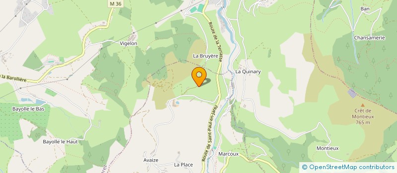 localisation de l'entreprise GAEC FERME DES QUATRES PINS  LA TERRASSE-SUR-DORLAY