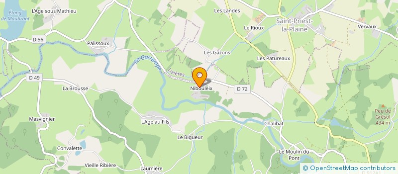localisation de l'entreprise GAEC FERME DES TILLEULS CREUSOISE  LE GRAND-BOURG
