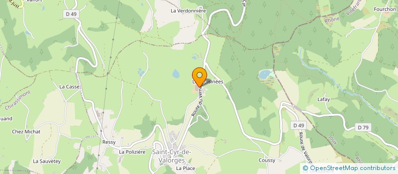 localisation de l'entreprise GAEC FERME DES VOISINEES à SAINT-CYR-DE-VALORGES