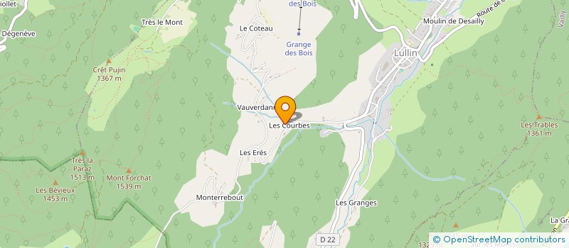 localisation de l'entreprise GAEC FERME DU MONT FORCHAT à LULLIN
