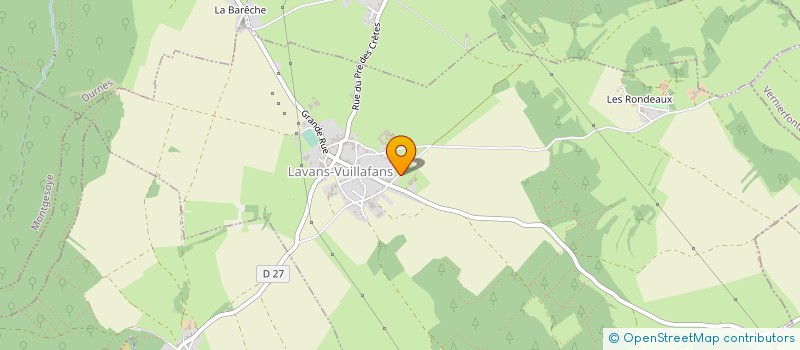 localisation de l'entreprise GAEC FERME DU RONDEAU  LAVANS-VUILLAFANS