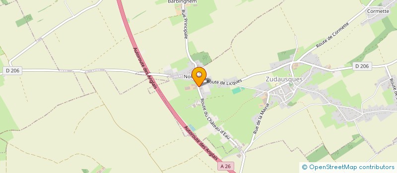 localisation de l'entreprise GAEC FICHAUX FRERES  ZUDAUSQUES