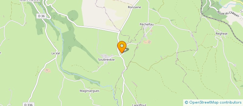 localisation de l'entreprise GAEC FLAGEL DE LA MAZONNE à MARCHASTEL