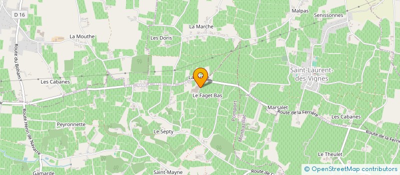 localisation de l'entreprise GAEC FONTAINE DES GRIVES  THENAC