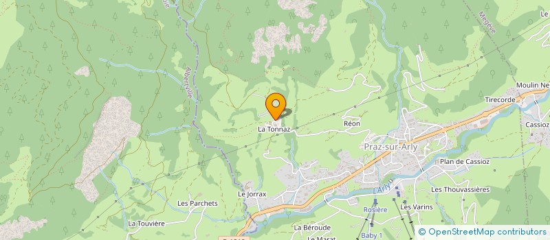 localisation de l'entreprise GAEC FORT AUX FAILLES à PRAZ-SUR-ARLY