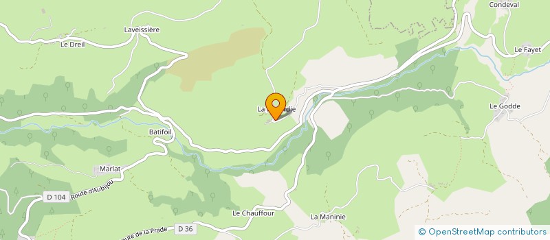 localisation de l'entreprise GAEC FOURNIER GUERIN à MARCENAT