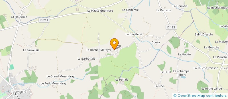 localisation de l'entreprise GAEC FRETAY à CHAUVIGNE