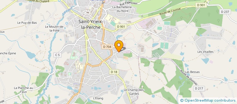 localisation de l'entreprise GAEC FUSADE à ST YRIEIX LA PERCHE