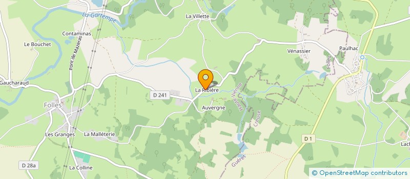 localisation de l'entreprise GAEC GADAUD à FOLLES