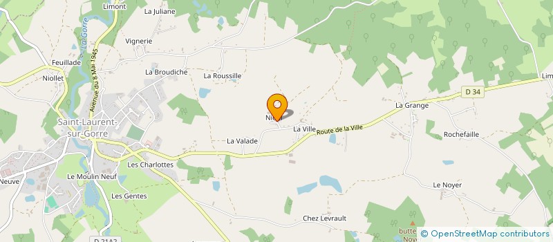 localisation de l'entreprise GAEC GAILLARD à SAINT-LAURENT-SUR-GORRE