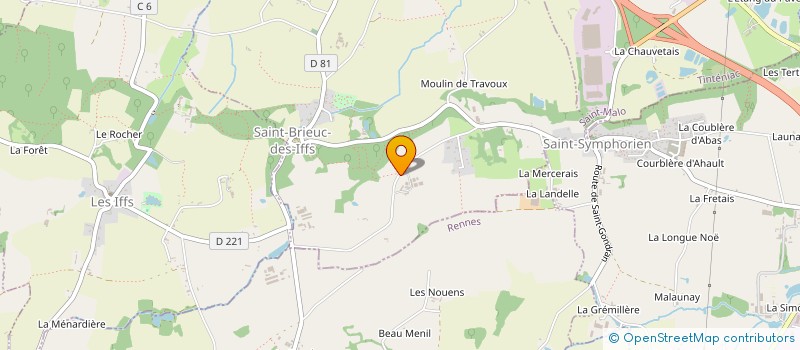 localisation de l'entreprise GAEC GALLEE à SAINT-BRIEUC-DES-IFFS