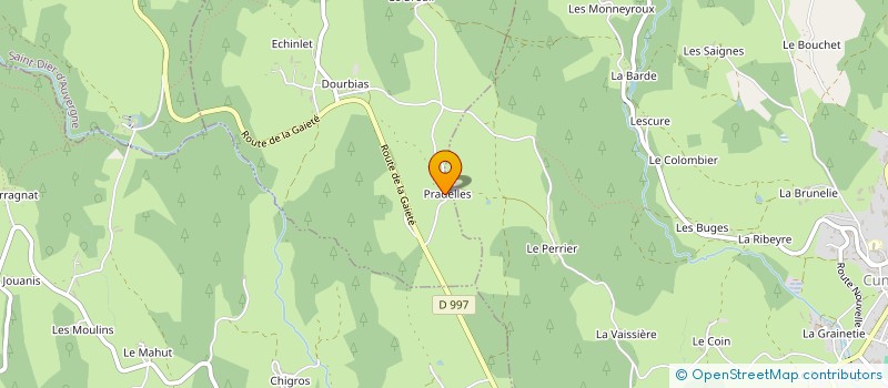 localisation de l'entreprise GAEC GASPARD DES MONTAGNES à CEILLOUX
