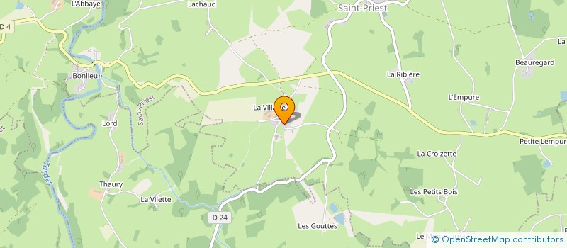 localisation de l'entreprise GAEC GAUDERAT  SAINT-PRIEST