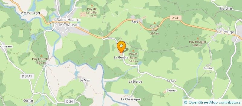 localisation de l'entreprise GAEC GENEBRI à SAINT-HILAIRE-LE-CHATEAU