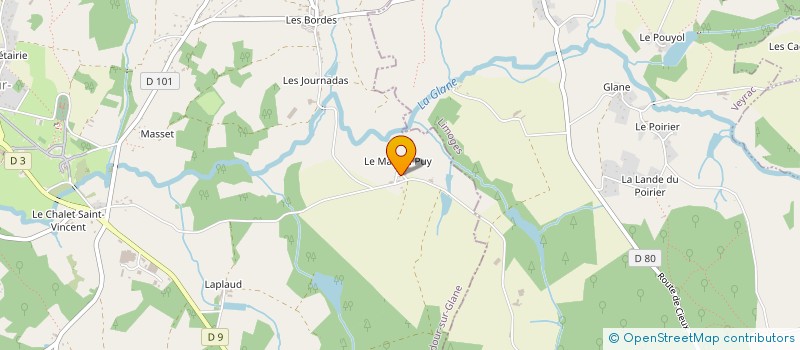 localisation de l'entreprise GAEC GERMOND MIREILLE ET PASCAL à ORADOUR-SUR-GLANE