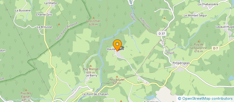 localisation de l'entreprise GAEC GHB à LE MONTEIL-AU-VICOMTE