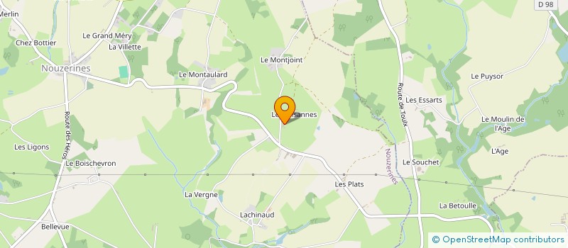 localisation de l'entreprise GAEC GIBARD  NOUZERINES