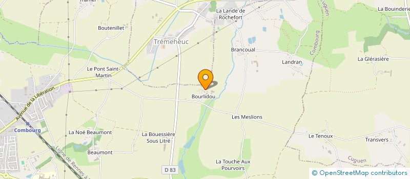 localisation de l'entreprise GAEC GIROUX à COMBOURG