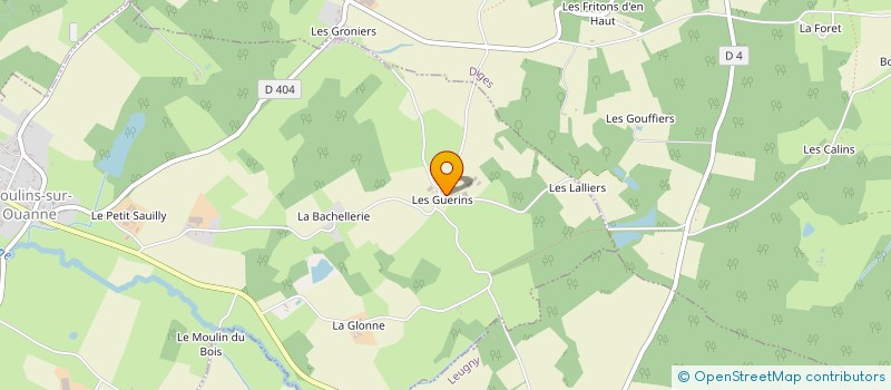 localisation de l'entreprise GAEC GLAUDIN  MOULINS-SUR-OUANNE