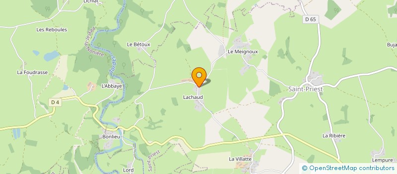 localisation de l'entreprise GAEC GOULHOT  SAINT-PRIEST