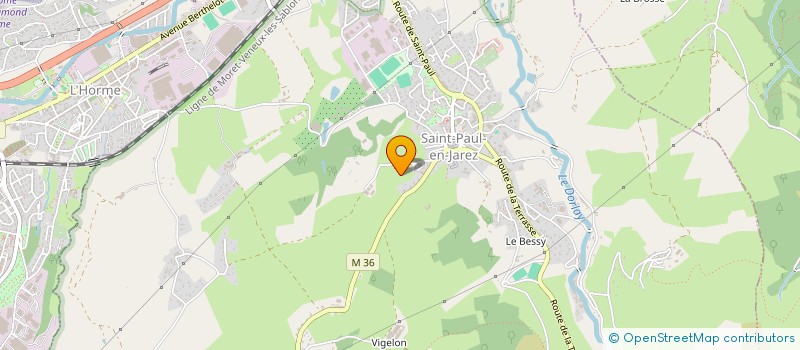 localisation de l'entreprise GAEC GRANGE MERLIN  SAINT-PAUL-EN-JAREZ