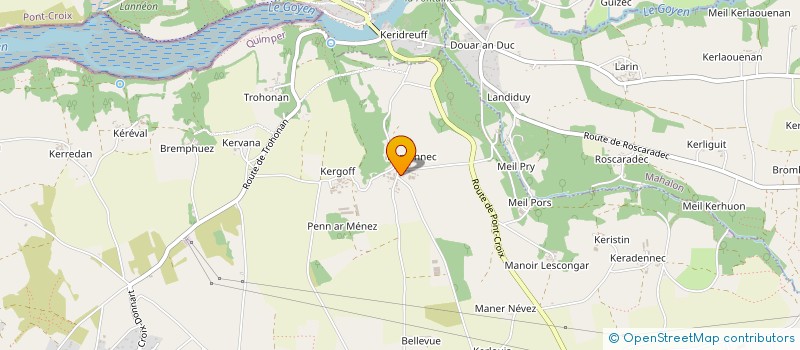 localisation de l'entreprise GAEC GUEGUEN à PLOUHINEC