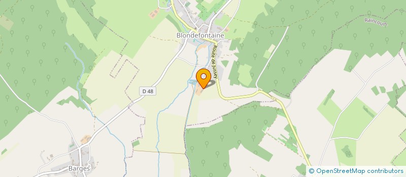 localisation de l'entreprise GAEC GUILBERT-MOREL à BLONDEFONTAINE