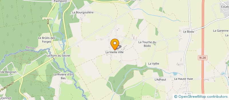localisation de l'entreprise GAEC GUILLARD-FOURAGE  PLELAN-LE-GRAND