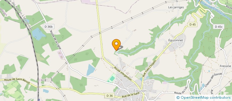 localisation de l'entreprise GAEC GUILLOT-PATUREAU à EGUZON-CHANTOME