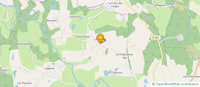 localisation de l'entreprise GAEC GUILLOUT à CHALUS