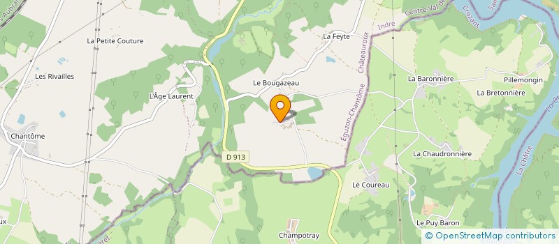 localisation de l'entreprise GAEC GUYOTON à EGUZON-CHANTOME