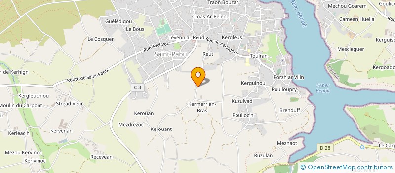 localisation de l'entreprise GAEC GWEL AR MOR à SAINT-PABU