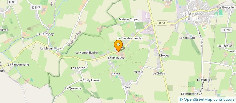 localisation de l'entreprise GAEC HALLEY à SAINT-CLAIR-SUR-L'ELLE