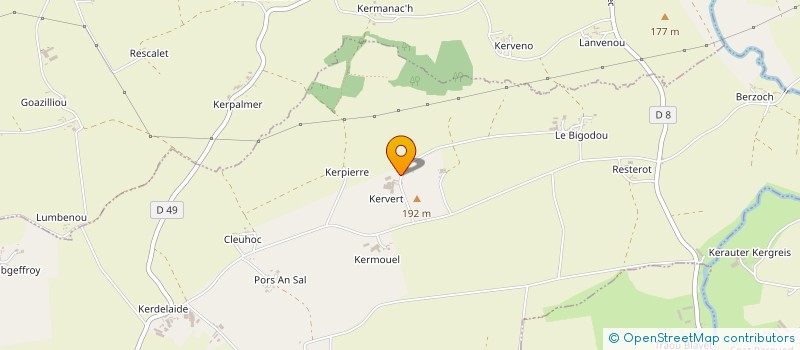 localisation de l'entreprise GAEC HAMON KERVERT à PLOUGUERNEVEL