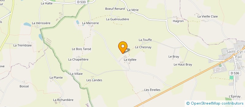localisation de l'entreprise GAEC HAUTE VALLEE à SAINT-CYR-EN-PAIL
