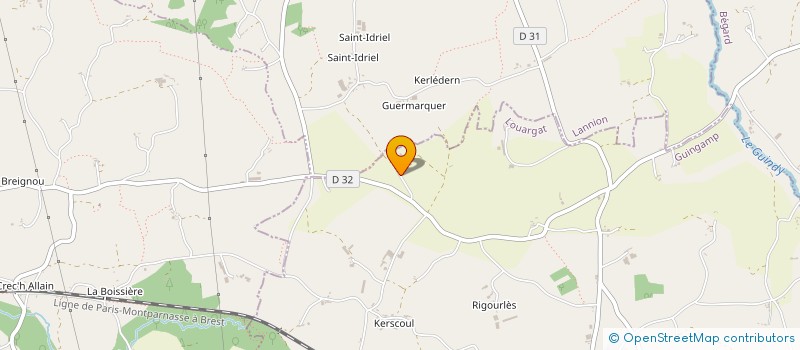 localisation de l'entreprise GAEC HLM à LOUARGAT