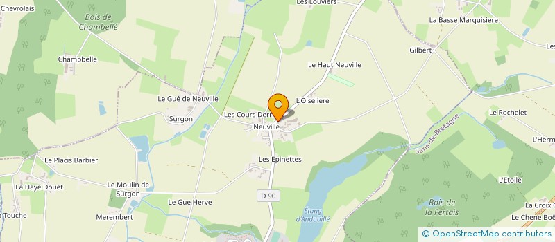 localisation de l'entreprise GAEC HONORE  ANDOUILLE-NEUVILLE