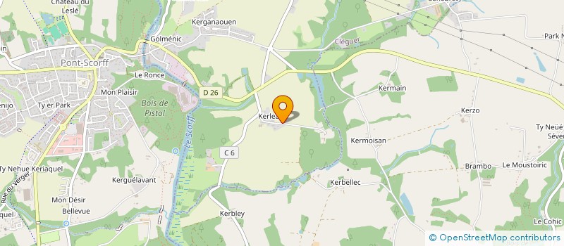 localisation de l'entreprise GAEC HORTICOLE DE KERLEAU à CLEGUER