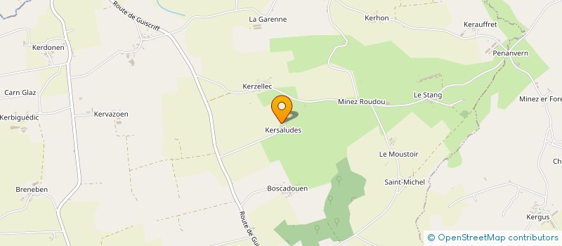 localisation de l'entreprise GAEC HUIBAN à ROUDOUALLEC