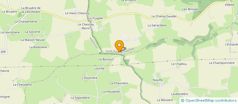 localisation de l'entreprise GAEC HUSSET  SAINT PAUL LE GAULTIER