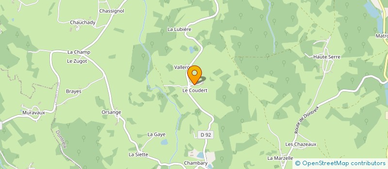 localisation de l'entreprise GAEC J.R DU COUDERT  DONTREIX